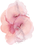 Marta Heredia - Tratamientos Naturales - VPH. Dibujo de acuarela de color rosa